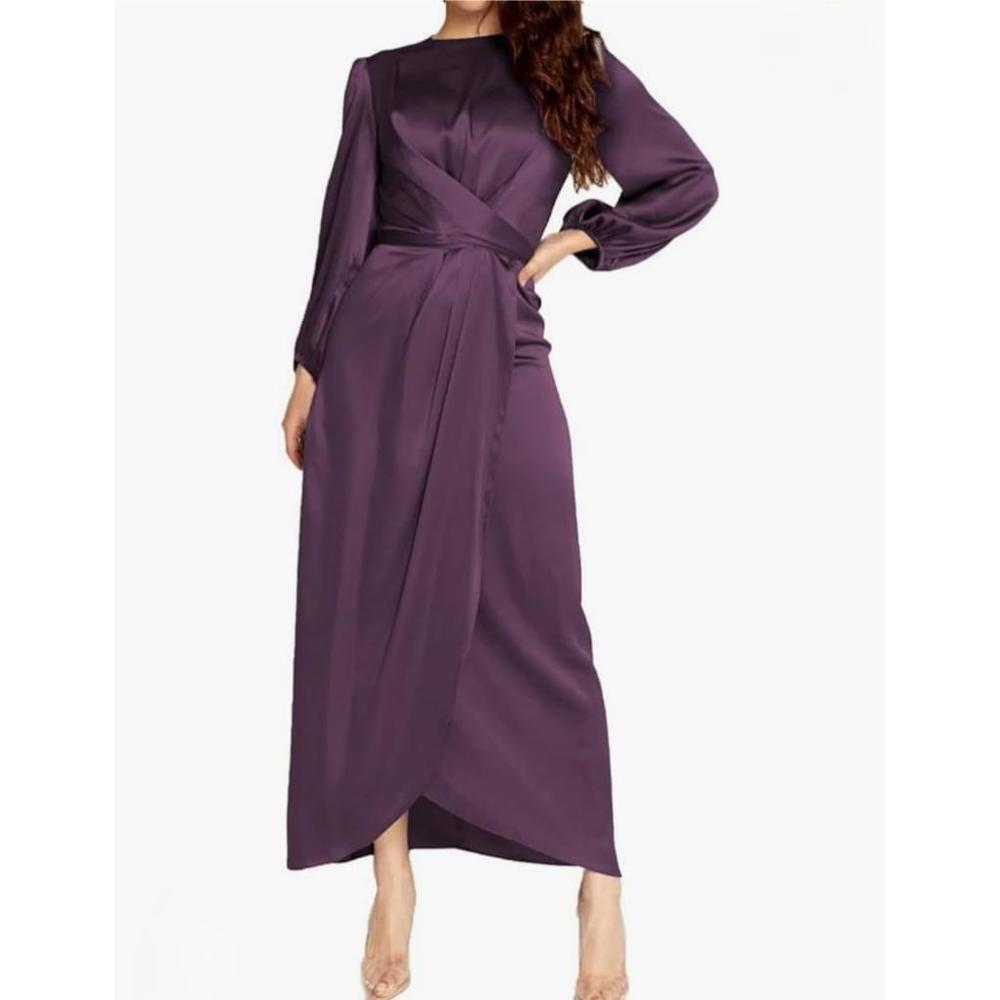 ♦️SOLD♦️ - PinupArt - Elegant Empire Waist Satin Maxi Dress - Size M - NWT